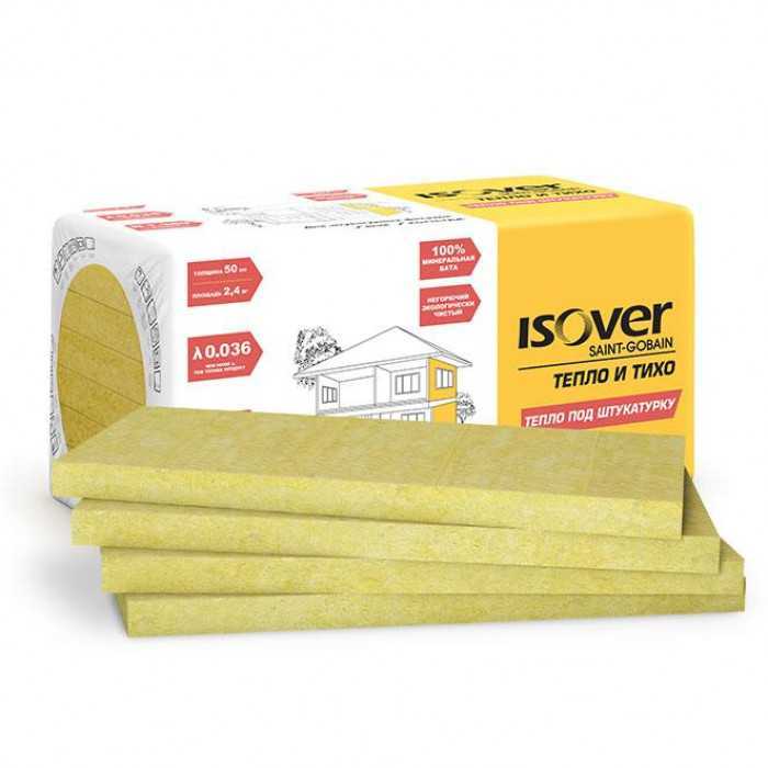 Утеплитель Изовер Тепло и Тихо Тепло под штукатурку 50х1000х600